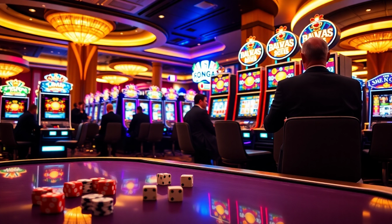 Experience thrilling qqmacan slot action in a luxurious casino setting with high-stakes players.