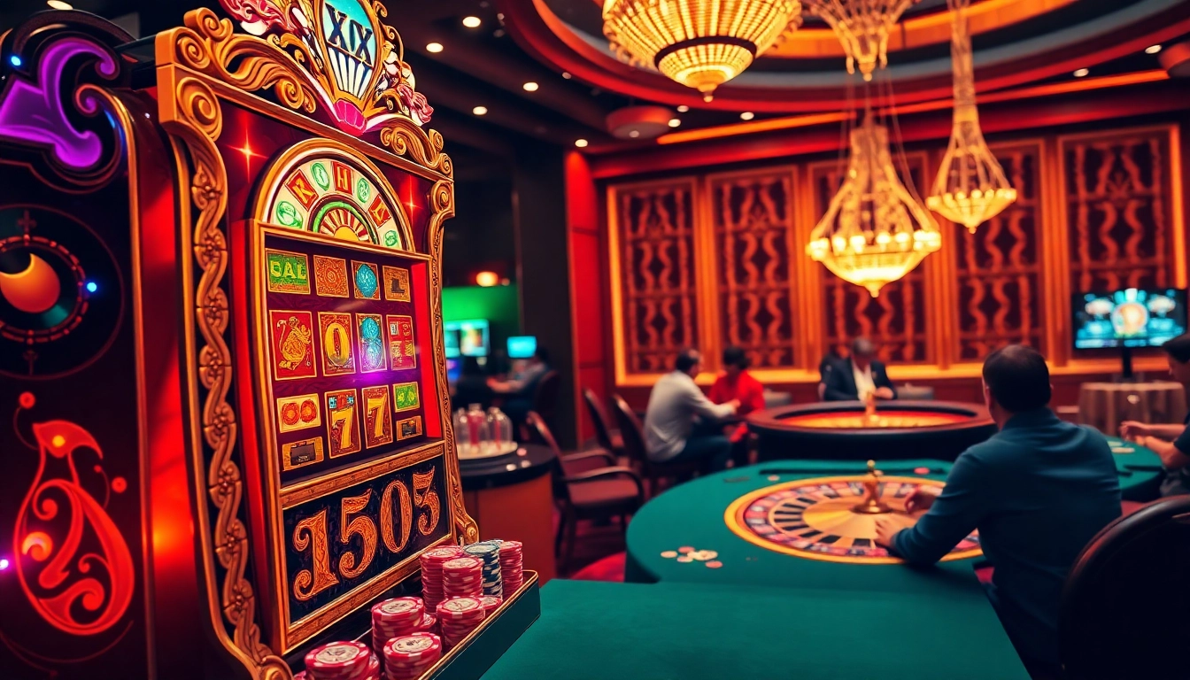 Engage in thrilling slot online gacor action with vibrant casino visuals capturing excitement and anticipation.