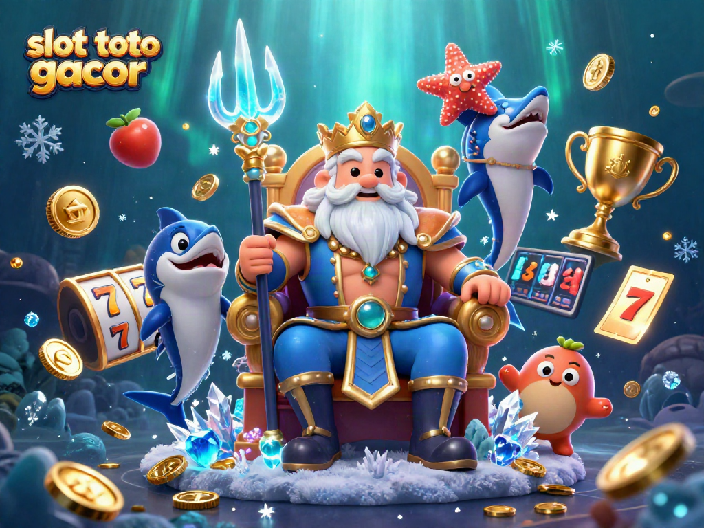 Engage with slots at slot toto gacor featuring Neptune, coins, and dynamic game elements in an underwater scene.