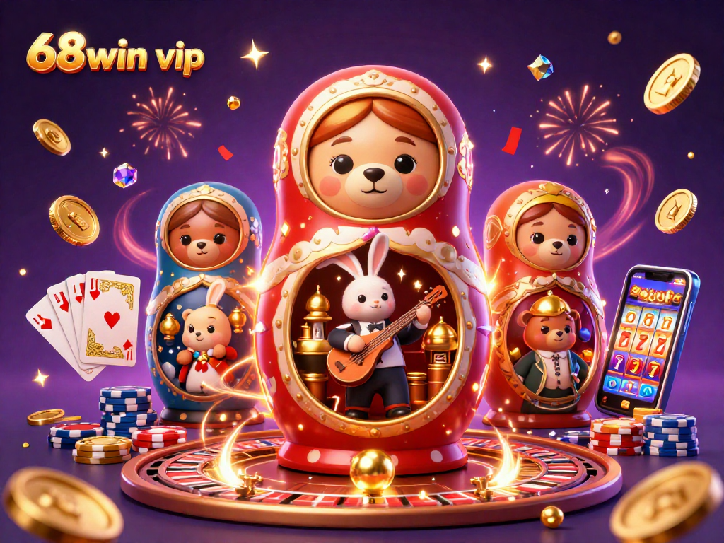 Engage in thrilling experiences at 68win vip with spectacular casino elements in a vibrant scene.