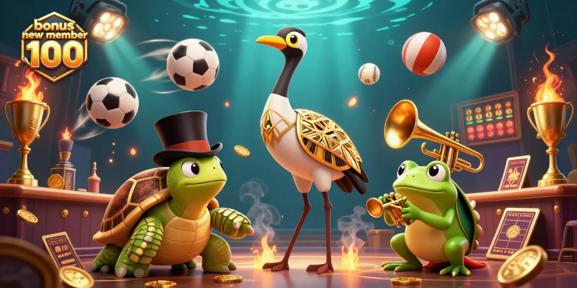 Experience the thrill with bonus new member 100 at a dynamic casino scene featuring engaging characters and interactive elements.