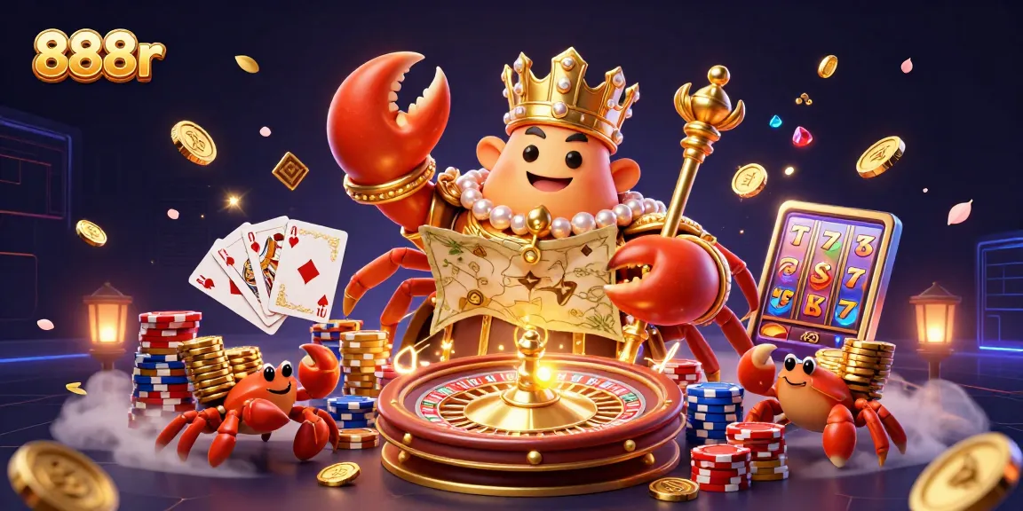 Experience lively gameplay with the 888r casino where treasures await amidst a vibrant scene.