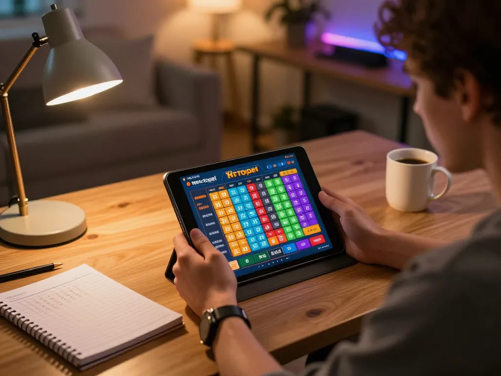Pemain yang terlibat merencanakan strategi pada permainan toto togel selama sesi bermain di rumah yang santai