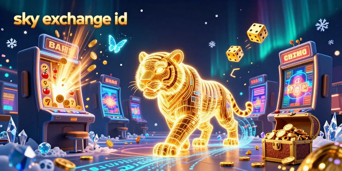 Experience the thrill of winning with sky exchange id, featuring a vibrant digital casino scene with lucky symbols and creatures.