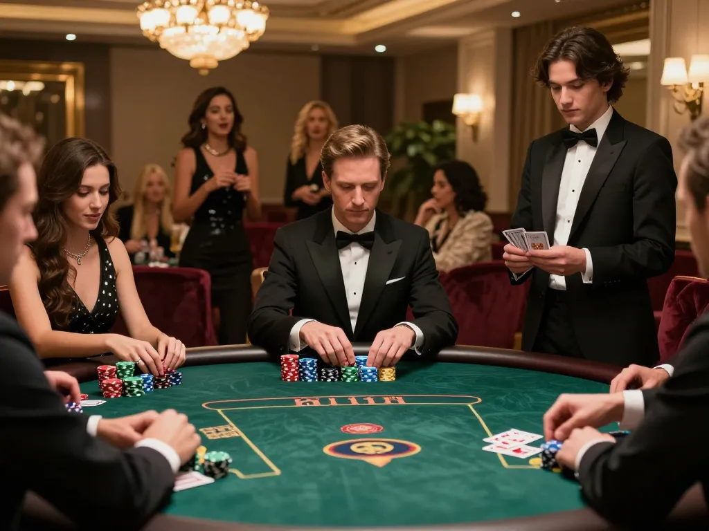 gameradar players engaged in a high-stakes poker game at a luxury casino table