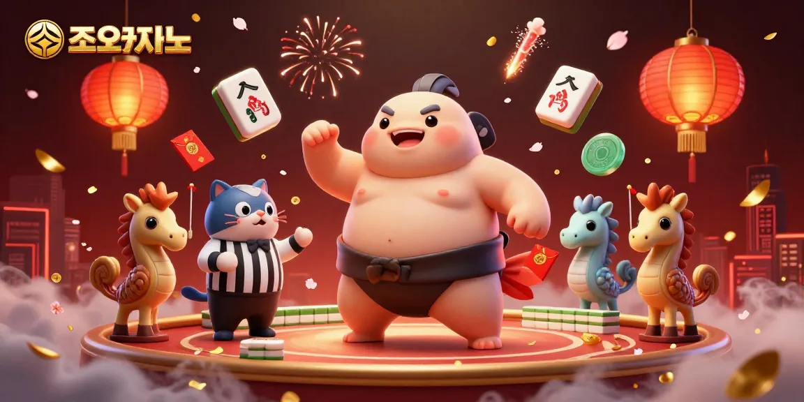 Experience the thrill of 조이카지노 with exciting underwater casino action, featuring a fugu in a sumo belt.