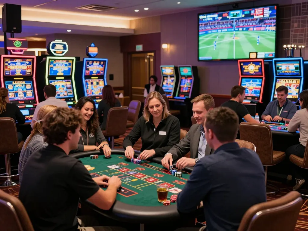 Engaging casino gaming scene showcasing players enjoying 88aa games in a vibrant atmosphere.
