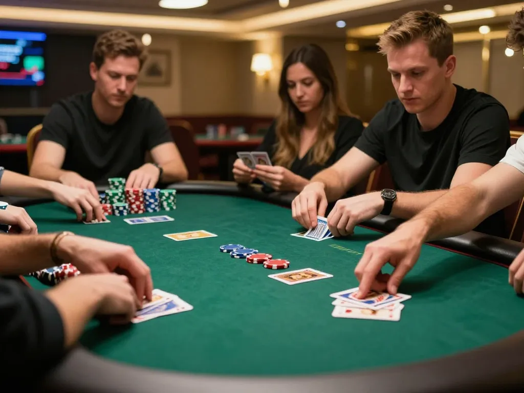 Experience the thrill of เกมไพ่ W69 with players fully immersed in high-stakes card game