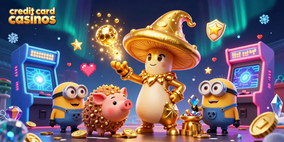 Engaging scene of credit card casinos featuring vibrant characters and gaming elements.