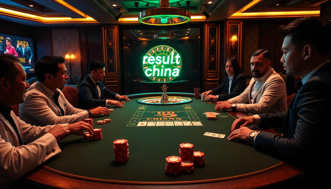 Experience exhilarating gameplay with diverse betting options for 'result china' at luxurious poker tables.
