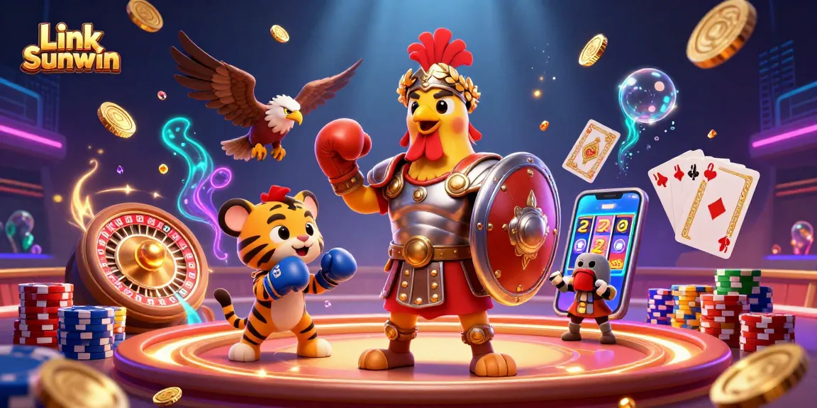 Experience thrilling gameplay at Link Sunwin with energetic characters and dynamic casino elements.